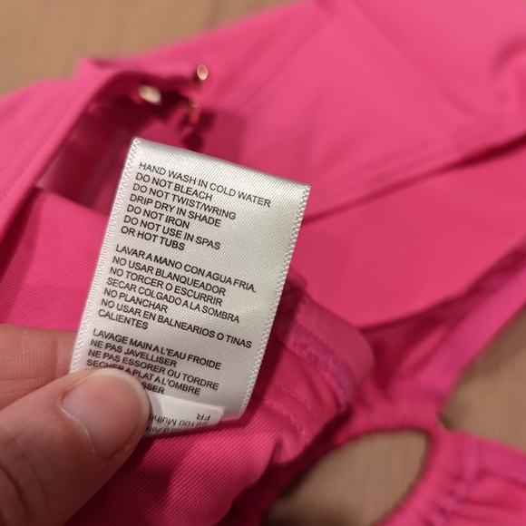 Pink Cutout One-Piece Swimsuit - Picture 2 of 10